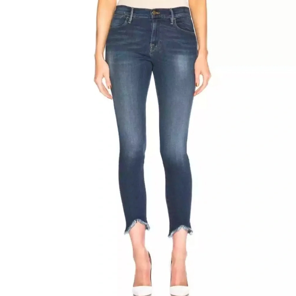 Frame Jeans Womens 25 Le High Skinny Chewed Distressed Hem Grunge Punk 90s Basic